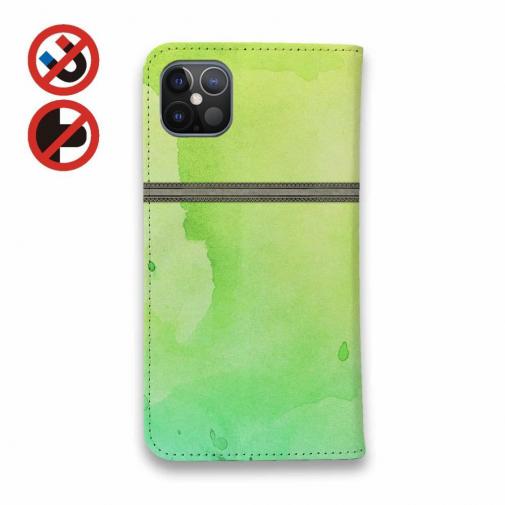 【手帳型ベルトなし】【Stick Case】水彩のグリーン