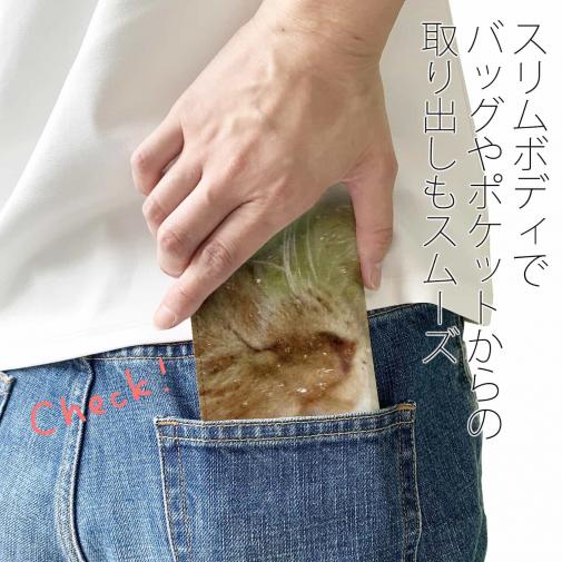 【手帳型ベルトなし】【Stick Case】眠り猫アップ!