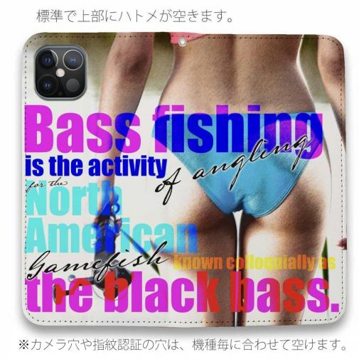 【手帳型ベルトなし】【Stick Case】Bass Fishing