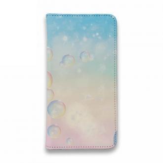 【手帳型ベルトなし】【Stick Case】幻想的なしゃぼん玉