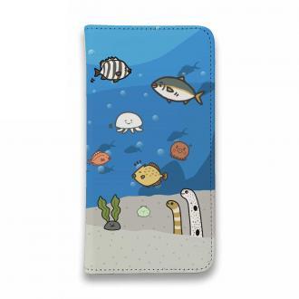 【手帳型ベルトなし】【Stick Case】楽しい水族館!