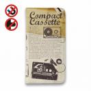 【手帳型ベルトなし】【Stick Case】カセットデープでミュージック