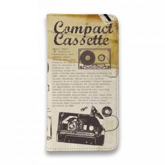 【手帳型ベルトなし】【Stick Case】カセットデープでミュージック