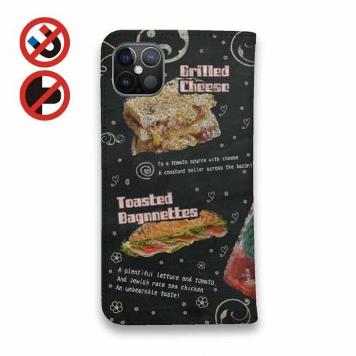 【手帳型ベルトなし】【Stick Case】ストロベリーフラペチーノ　英語バージョン