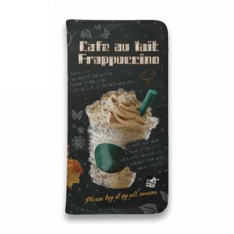 【手帳型ベルトなし】【Stick Case】カフェオレフラペチーノ英語バージョン
