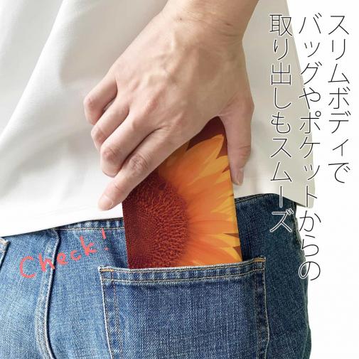 【手帳型ベルトなし】【Stick Case】向日葵　サンフラワー