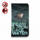 【手帳型ベルトなし】【Stick Case】水面から顔をだしたクロダイ(チヌ)