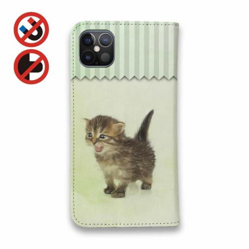 【手帳型ベルトなし】【Stick Case】生後20日の可愛い子猫　イラスト