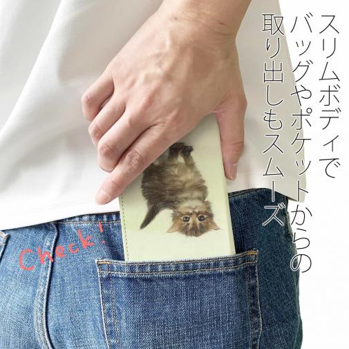 【手帳型ベルトなし】【Stick Case】生後20日の可愛い子猫　イラスト