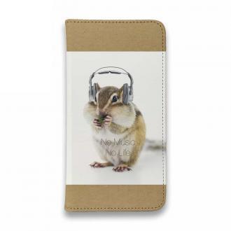 【手帳型ベルトなし】【Stick Case】リスだってNo Music No Life