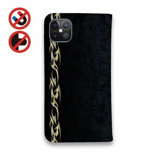 【手帳型ベルトなし】【Stick Case】鬼掛　黒刃(くろやいば)　オーシャンブルー