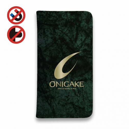 【手帳型ベルトなし】【Stick Case】鬼掛　黒刃(くろやいば)　ターコイズ