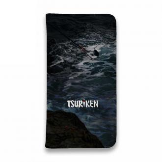 【手帳型ベルトなし】【Stick Case】釣研ロゴ&トーナメントグレード