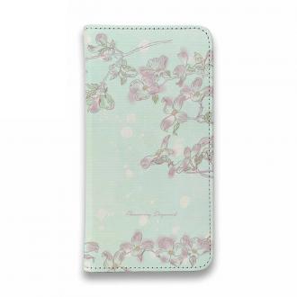 【手帳型ベルトなし】【Stick Case】ハナミズキの詩