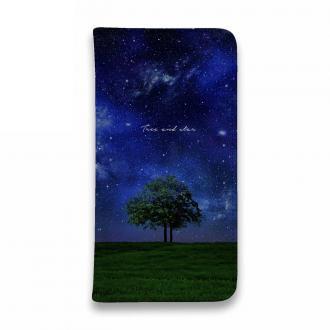【手帳型ベルトなし】【Stick Case】Tree and star