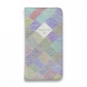 【手帳型ベルトなし】【Stick Case】手書きのタイル