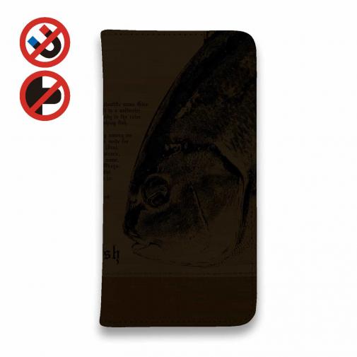 【手帳型ベルトなし】【Stick Case】オナガ　革風デザイン