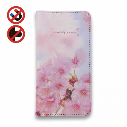 【手帳型ベルトなし】【Stick Case】桜舞う!