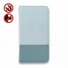 【手帳型ベルトなし】【Stick Case】レザー風リボン&ショルダーストラップ　サックス