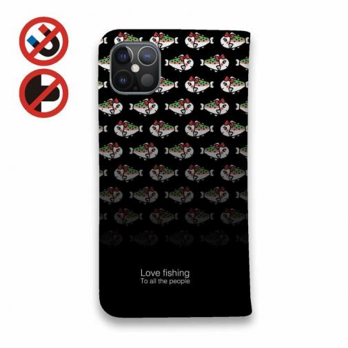 【手帳型ベルトなし】【Stick Case】【eucalyptus】姫マス　ブラック