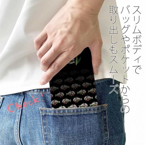 【手帳型ベルトなし】【Stick Case】【eucalyptus】姫マス　ブラック