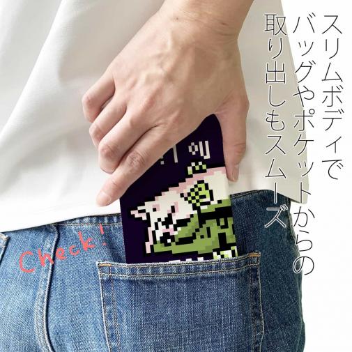 【手帳型ベルトなし】【Stick Case】【釣りざんまい】ドット絵のブラックバス