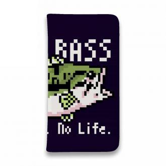【手帳型ベルトなし】【Stick Case】【釣りざんまい】ドット絵のブラックバス