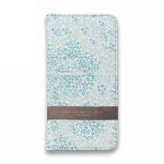 【手帳型ベルトなし】【Stick Case】紫陽花(あじさい)　ブルー