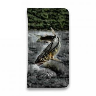 【手帳型ベルトなし】【Stick Case】飛翔するアユ
