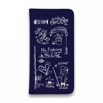 【手帳型ベルトなし】【Stick Case】【釣りざんまい】釣りが好きなんです_ネイビー