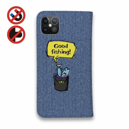 【手帳型ベルトなし】【Stick Case】【釣りざんまい】ポッチャリアングラー