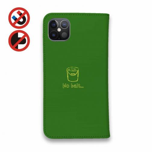 【手帳型ベルトなし】【Stick Case】【釣りざんまい】釣りが好きなんです_グリーン