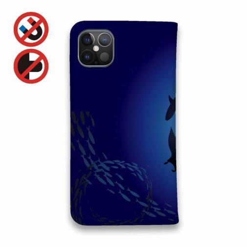 【手帳型ベルトなし】【Stick Case】ダイバー　マンタ　サメ　ダイビング