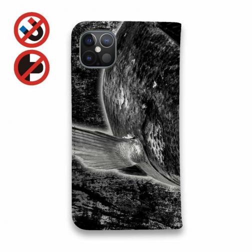 【手帳型ベルトなし】【Stick Case】クロダイ(チヌ)　墨絵風(黒)