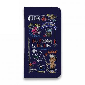 【手帳型ベルトなし】【Stick Case】【釣りざんまい】釣りが好きなんです_カラフルネイビー