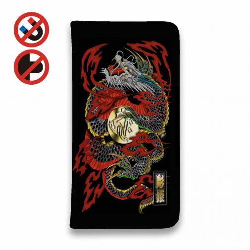 【彫姫】【手帳型ベルトなし】【Stick Case】龍　和彫りデザイン