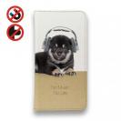 【手帳型ベルトなし】【Stick Case】黒柴（子犬）だってNo Music No Life