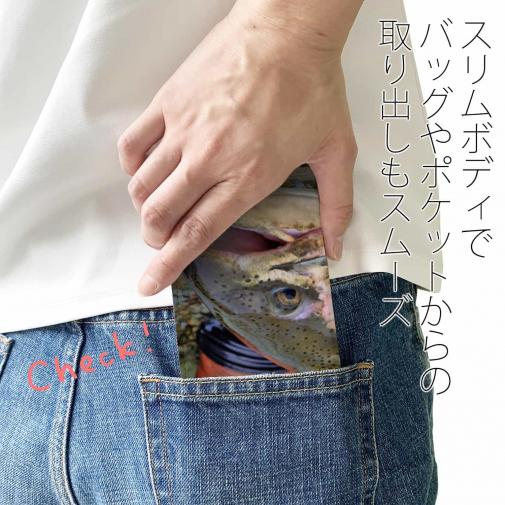 【手帳型ベルトなし】【Stick Case】【HOOZUKI】ヒレピンのニジマス