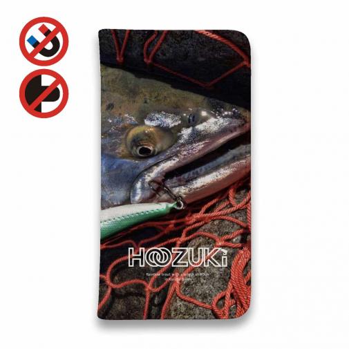 【手帳型ベルトなし】【Stick Case】【HOOZUKI】サクラマスとルアー