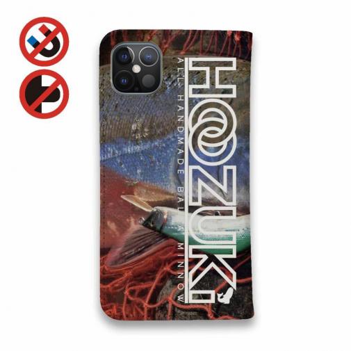 【手帳型ベルトなし】【Stick Case】【HOOZUKI】サクラマスとルアー