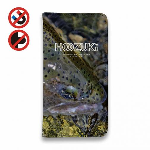 【手帳型ベルトなし】【Stick Case】【HOOZUKI】水面とニジマス
