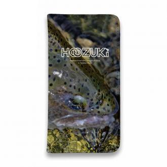 【手帳型ベルトなし】【Stick Case】【HOOZUKI】水面とニジマス