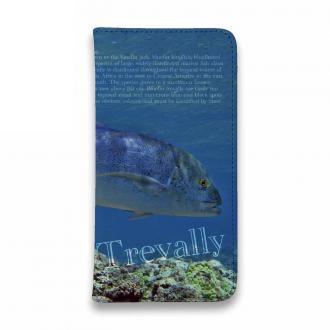 【手帳型ベルトなし】【Stick Case】カスミアジの遊泳