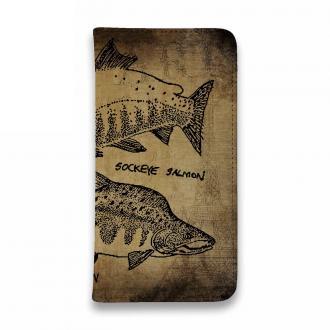 【手帳型ベルトなし】【Stick Case】ビンテージサーモン