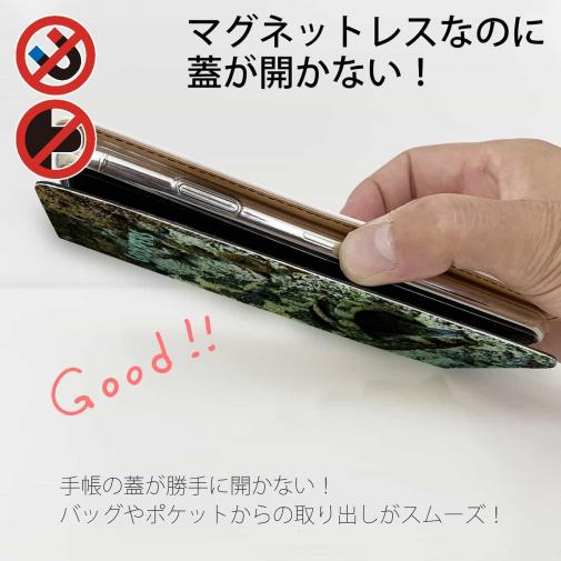 【手帳型ベルトなし】【Stick Case】グルーバー・フィッシュ(ハタ類)　アメコミ風
