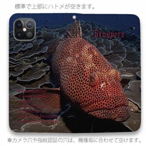 【手帳型ベルトなし】【Stick Case】グルーバー・フィッシュ(アカハタ類)　アメコミ風