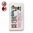 【手帳型ベルトなし】【Stick Case】【釣りざんまい】魚がひいてる、どうしよう!_カラフルホワイト