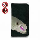 【手帳型ベルトなし】【Stick Case】【佐藤ケロ子】シーバスの食欲　ダークグリーン