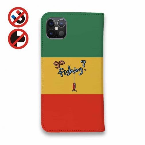 【手帳型ベルトなし】【Stick Case】【釣りざんまい】魚釣りに出かけよう!_カラフルラスタカラー