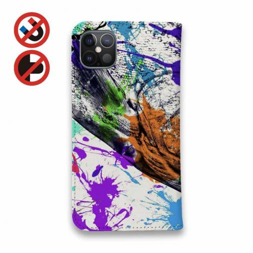 【手帳型ベルトなし】【Stick Case】サクラマス ペンキペイント